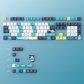 Esports Story White Blue 104+22 PBT Dye-subbed Keycaps Set Cherry Profile for MX Switches Mechanical Gaming Keyboard